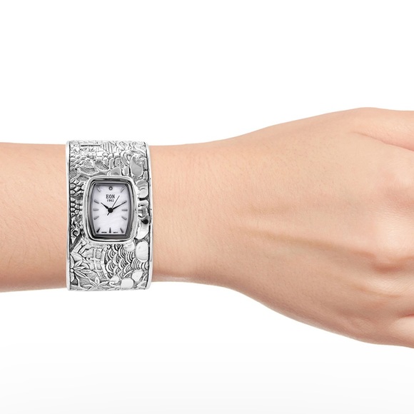 BALI LEGACY EON 1962 Swiss Movement Cuff Bracelet Watch in Sterling Silver - Picture 3 of 9